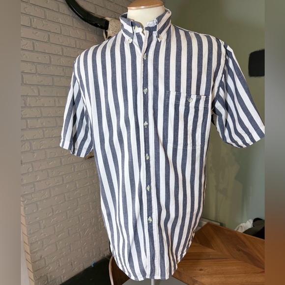 Eddie Bauer Other - Vintage Eddie Bauer Striped Button-Up – 90s – Blue Grey – Unisex L